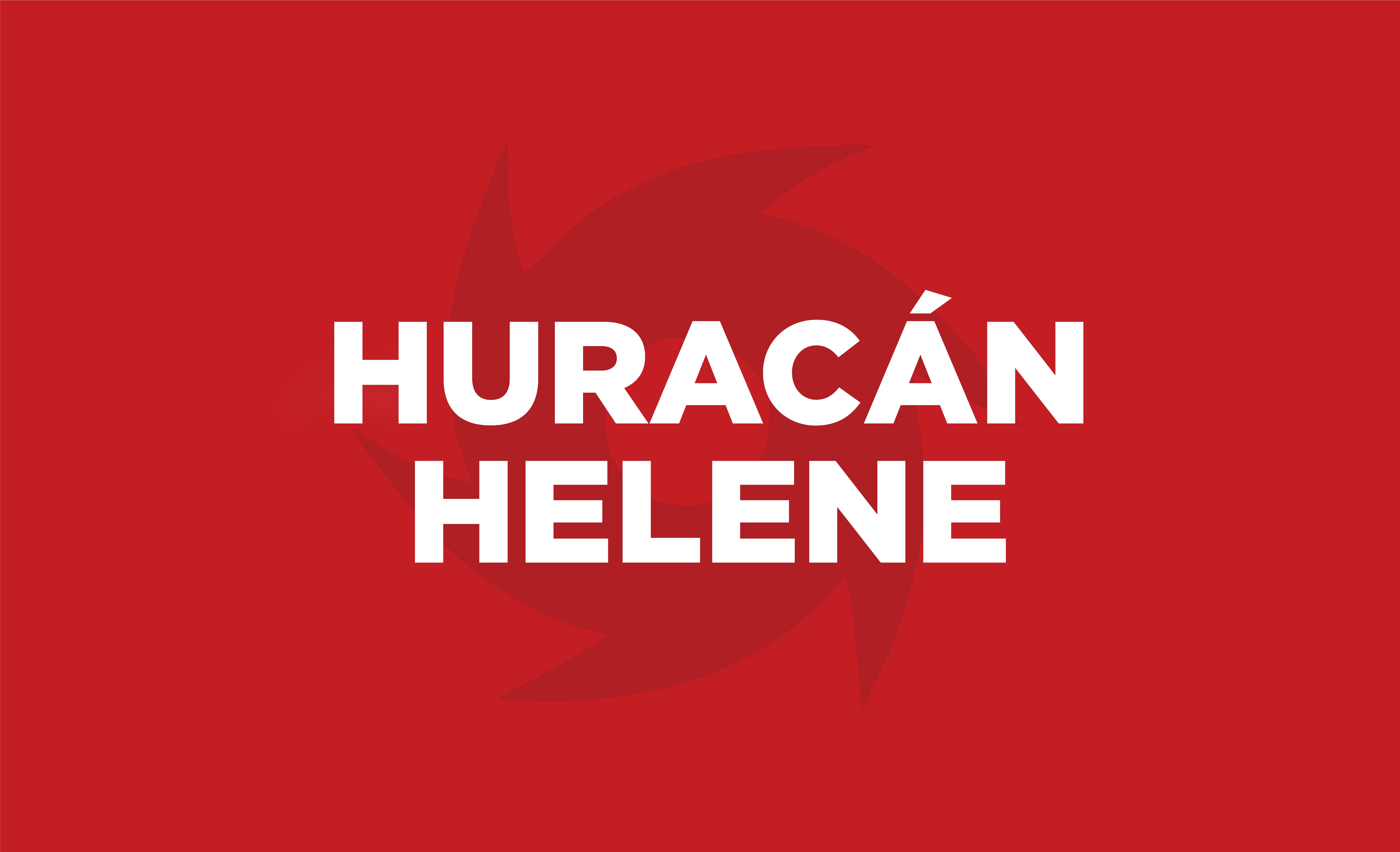 Hurricane Helene Alert (Alerta por el huracán Helene), ilustración de señal de tránsito